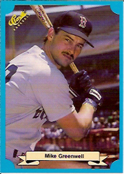 1988 Classic Blue Baseball Cards       227     Mike Greenwell